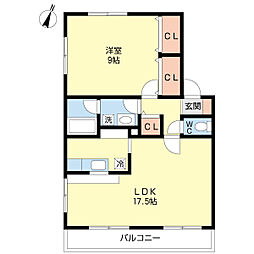 テネレッツァD 1LDKの間取図画像