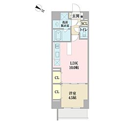StarArts千葉新宿 1LDKの間取図画像