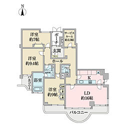 トリニティヴァローレ 3SLDKの間取図画像