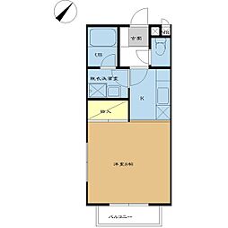 αＮＥＸＴ高崎第8 1階1Kの間取り