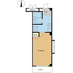 エンティ上小出 1Kの間取図画像