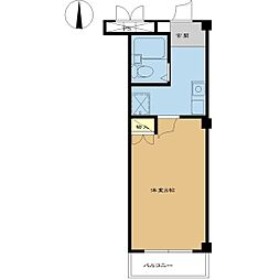 エンティ上小出 1Kの間取図画像