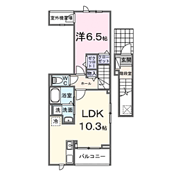 ノクターン 1LDKの間取図画像