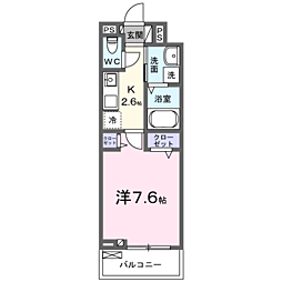 アルバ 1Kの間取図画像