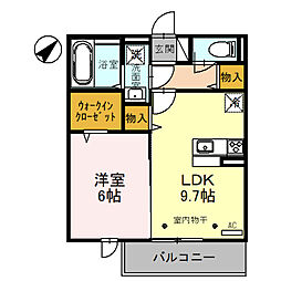 ClairdeLune 1LDKの間取図画像