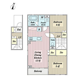 間取図画像 2LDK
