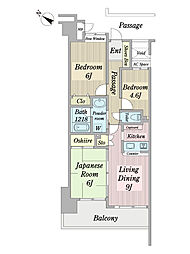ダイアパレスおゆみ野II 10階3LDKの間取り