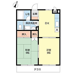 メゾンK・I 2DKの間取図画像