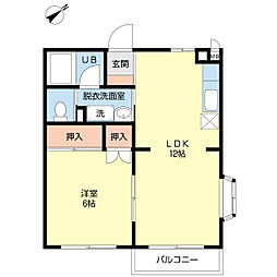 アクアシティ2 1LDKの間取図画像