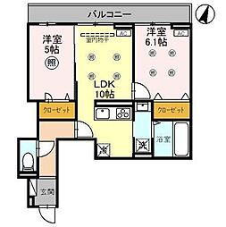 間取図画像 2LDK