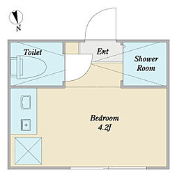 テラス与野本町 ワンルームの間取図画像