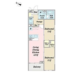 間取図画像 2LDK