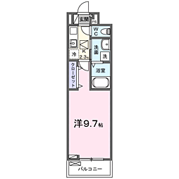 ヒカルサ東川口 1Kの間取図画像