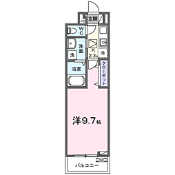 ヒカルサ東川口 1Kの間取図画像