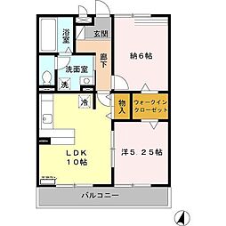 ラヴィーヌ 1LDKの間取図画像