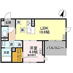 さいたま市緑区浦和美園PJ 1LDKの間取図画像