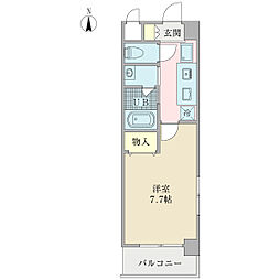 PisoFuenteしののめ 1Kの間取図画像