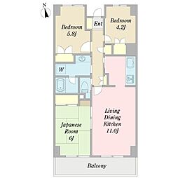 メルヴェーユ上永谷 3LDKの間取図画像