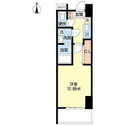 T.P.Cレジデンス府中 7階1Kの間取り