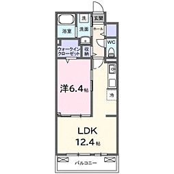 ブランノワレ 1LDKの間取図画像