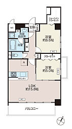 メルヴェーユイイダ志村 2LDKの間取図画像