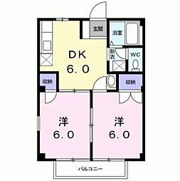 間取図画像 2DK