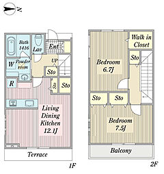 間取図画像 2LDK