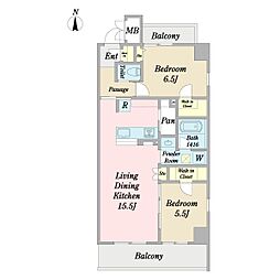 Cerisier 2LDKの間取図画像