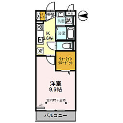 クスコ 1Kの間取図画像
