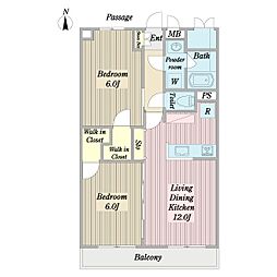 Ｌｅｇｇｉｅｒｏ 2階2LDKの間取り