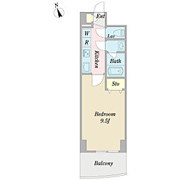 ＧＲＡＮＤ　ＤＵＫＥ 2階1Kの間取り