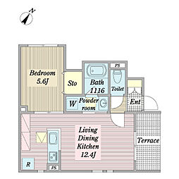 Ｌａｕｌｅ’ａ’ｏｈａｎａ 1階1LDKの間取り