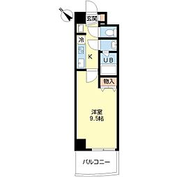 グランドデューク 1Kの間取図画像