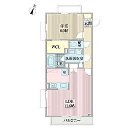 Lumiere 1LDKの間取図画像