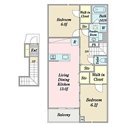 間取図画像 2LDK