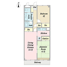 間取図画像 2LDK