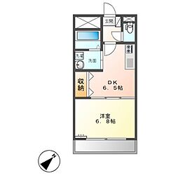 スタシィオン八潮 1DKの間取図画像