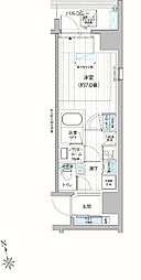 プレミアムフラット三郷ステーションサイト 1Kの間取図画像