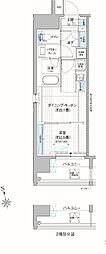 プレミアムフラット三郷ステーションサイト 1DKの間取図画像