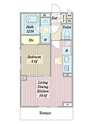 Casa raccolto 1LDKの間取図画像