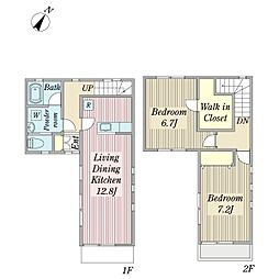 ビナ　ティエラＡ棟 1階2LDKの間取り