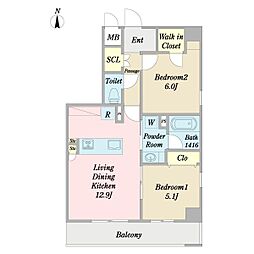 間取図画像 2LDK
