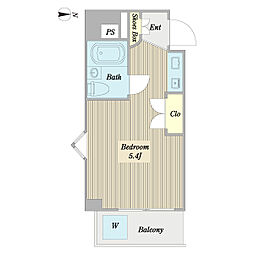 ハイム狛江 ワンルームの間取図画像