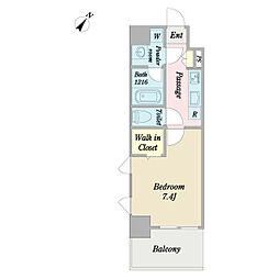 BelAirdeCommae 1Kの間取図画像