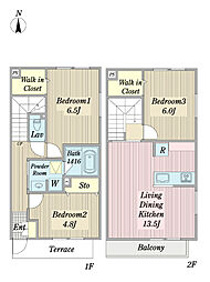 DUO COURT 3LDKの間取図画像