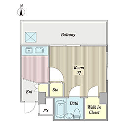 ハイム狛江 ワンルームの間取図画像