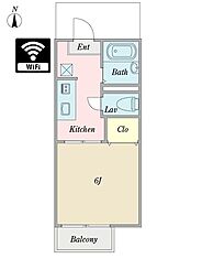FSK 1Kの間取図画像