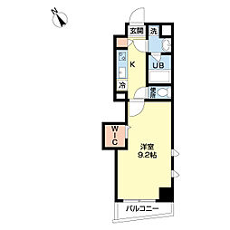 Ｇｒａｎｄ　Ｙｏｕ　I 2階1Kの間取り