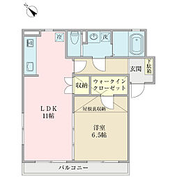 アロース 1LDKの間取図画像