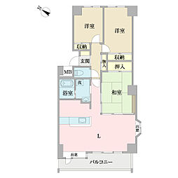 エグゼ朝霞 3LDKの間取図画像